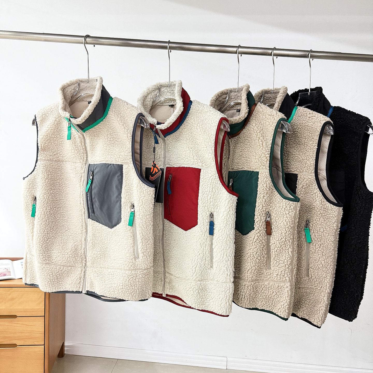 仿羊羔毛马甲！可情侣！外贸男女秋冬户外立领拉链抓绒背心外套,男装,常规马甲,淘宝优惠券,粉丝福利购,淘宝优惠卷