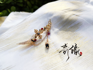 帅气风男女通用 龙牙 原创古风汉服Lolita大衣配饰流苏胸针