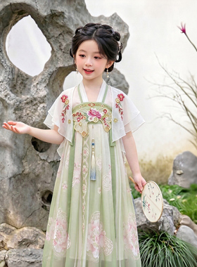 尤画2026夏款新款女童新中式国风时尚洋气汉服68558