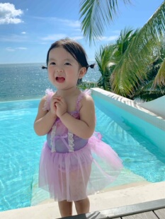 U.Hua水手宝宝夏季新款儿童连体泳衣3447