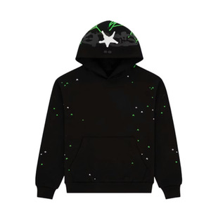 Sp5der Heavy Web Hoodie发泡印花蜘蛛连帽衫卫衣外贸美潮男街头