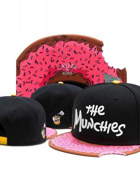 美国刺绣 caps嘻哈街舞帽欧美滑板帽平沿帽子遮阳太阳帽防晒帽子