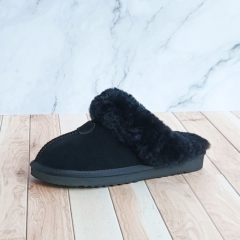 冬季羊皮毛一体包头拖鞋男女真皮居家保暖毛毛大码羊毛外穿棉拖鞋
