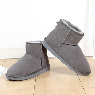 冬季羊皮毛一体雪地靴男女真皮防滑加厚加绒保暖东北大码羊毛棉鞋