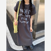 大码 孕妇夏装 2026新款 洋气T恤裙子夏季 宽松孕妇长裙潮 连衣裙时尚