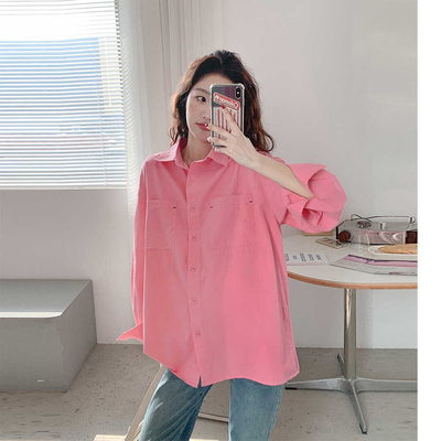 孕妇宽松显瘦长袖衬衫