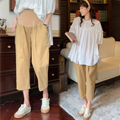 外穿宽松哈伦裤 时尚 纯棉夏季 九分裤 休闲直筒潮 孕妇裤 长裤 春夏薄款