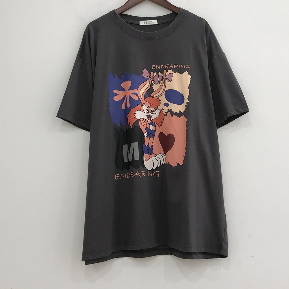 [클리어런스 스타일] 출산 여름 셔츠 티셔츠 중간 길이 패션 여름 반팔 편안한 트렌디 엄마 탑