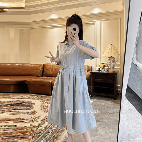 孕妇可哺乳连衣裙夏季中长裙