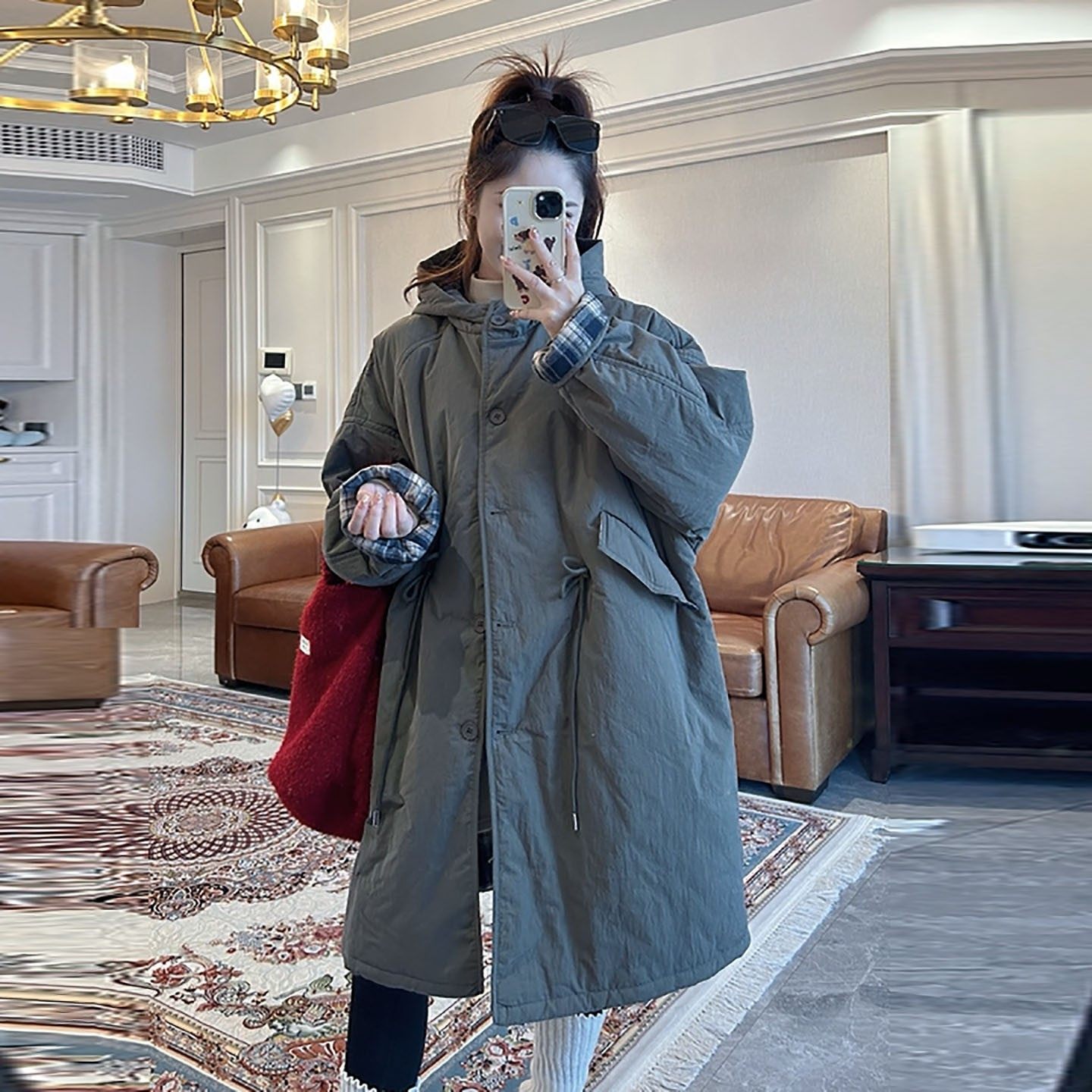 孕妇装棉服女秋冬新款连帽棉衣时尚格子拼接收腰棉袄加厚保暖外套,孕妇装/孕产妇用品/营养,棉衣/羽绒服/大衣,淘宝优惠券,粉丝福利购,淘宝优惠卷