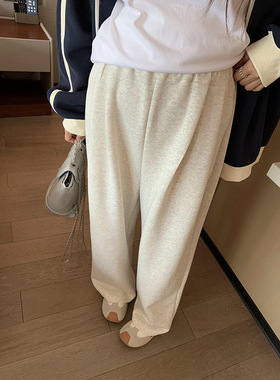 诺初◆孕妇春秋款休闲裤宽松阔腿裤bf慵懒风抽绳无托腹梧桐弯刀裤