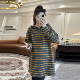 诺初 孕妇加厚条纹洋气遮孕肚上衣秋装 宽松长袖 t恤打底衫 秋冬