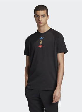 Adidas三叶草 男子圆领透气运动休闲T恤 FS7345 FM3356 FS7346