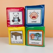 可插卡片讲故事骰子识字道具幼儿园中大班英文语区域角区游戏活动