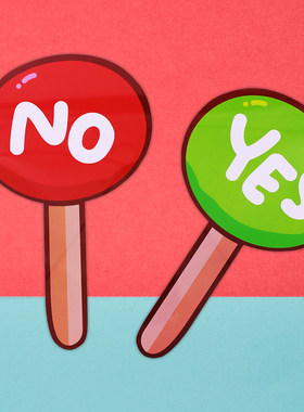 yesno举手牌英语课堂互动教具