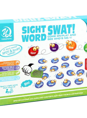 英语桌游sight words高频词苍蝇拍单词认知游戏美国幼儿园小学