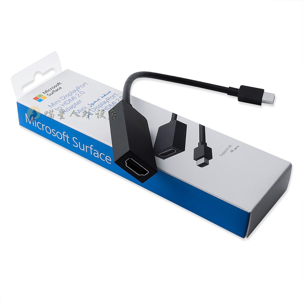 适用于Microsoft微软Surface MiniDP转HDMI 2.0 4K 60Hz适配器