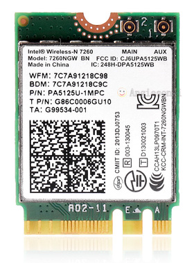 拆机神舟战神Z6 Z7 G7 Z7M系列 Intel 7260BN M.2接口WiFi蓝牙4.0