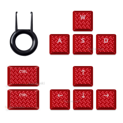 适用于罗技G915/913 G815/813暗红纹理防滑透光键帽fps游戏