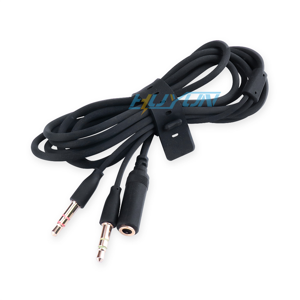 适用于雷蛇3.5mm音频一分二带麦耳机一分二音频线转接线乌龟海岸