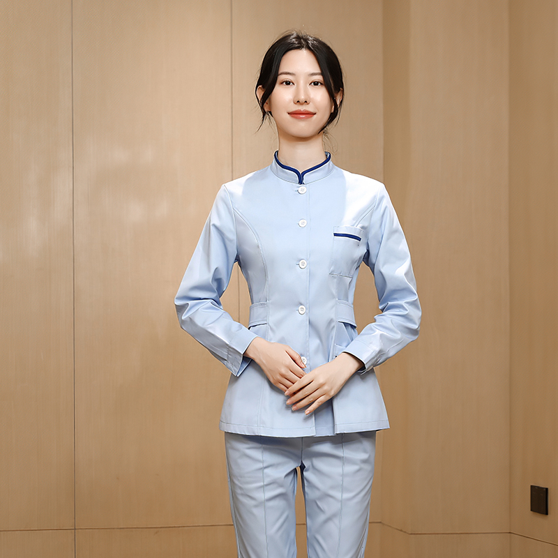 立领护士服春夏长袖短袖分体套装连衣裙修身
