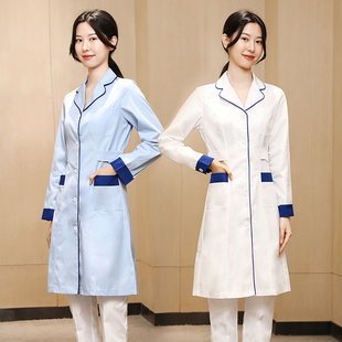 白大褂两件套制服口腔牙科工作服 V领分体套装 白大褂长袖 女秋新款