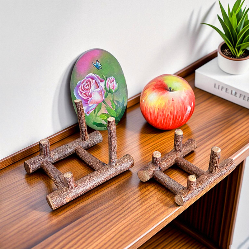 石头画支架盘子托架实木展示架摆件小底座鹅卵石普洱茶架子茶饼架,家居饰品,装饰摆件,淘宝优惠券,粉丝福利购,淘宝优惠卷