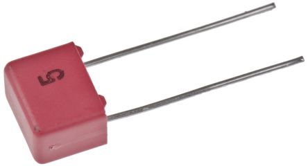 WIMA FKP2 系列 150pF 聚丙烯电容器 (PP) FKP2/150/100/5, ±5%, 63 V 交流、100 V 交流, 通孔