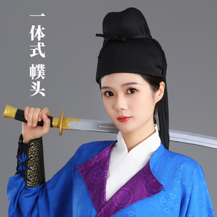 唐制幞头帽一体式免绑长安的荔枝同款唐朝汉服圆领袍配帽男女同款