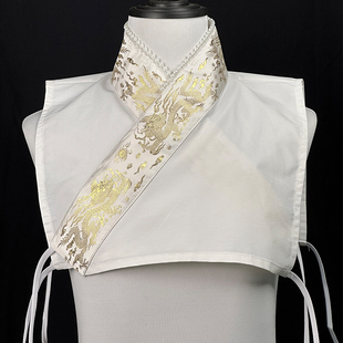 汉服假领明制圆领袍义领古装立领子男女珍珠衣领交领护领斜襟配饰