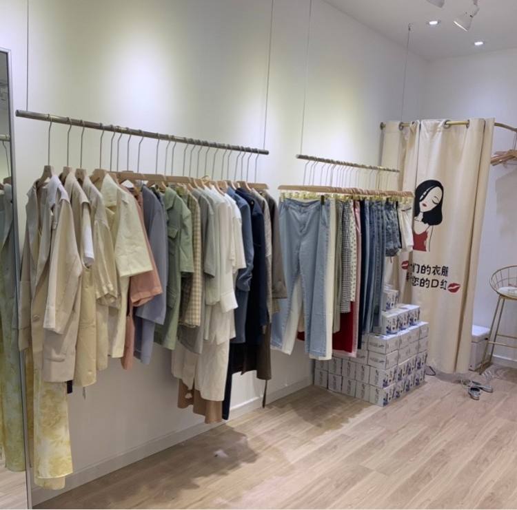 服装店展示架悬挂吊顶女装童装店专用钢丝网红吊架挂衣架北欧银色