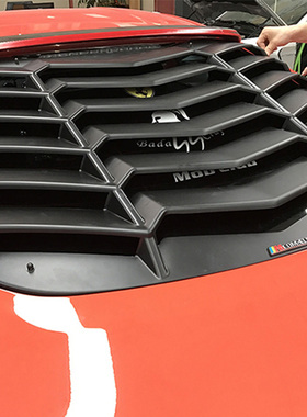 适用15-24款福特野马后挡百叶Mustang改装后窗三角侧窗风口外饰贴