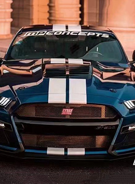适用于福特野马改装GT500宽体大包围Mustang专用机盖宽体套件外饰