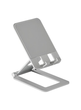 无印良品手机桌面支架 12.67×8×1cm银色铝合金手机支架 手机座