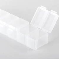 Muji polypropylene pill boxes can be connected for use as packaging and storage boxes, portable medicine boxes, and transparent small boxes thumbnail 3