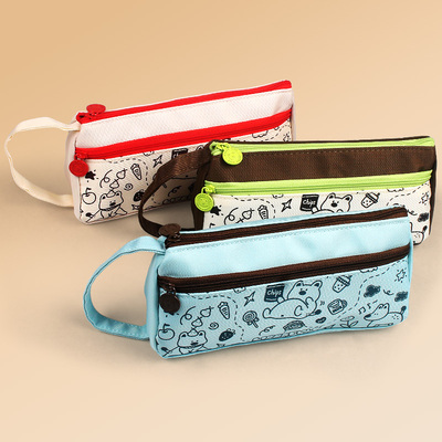 晨光涂鸦三角包笔袋大容量可爱