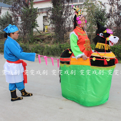 跑毛驴毛驴舞闹元宵道具舞龙舞狮道具民俗表演道具秧歌舞钢丝毛驴