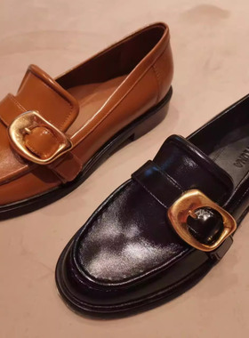 STELLA LUNA女鞋2024新款BRASS TACKS系列厚底英伦乐福鞋SL324023