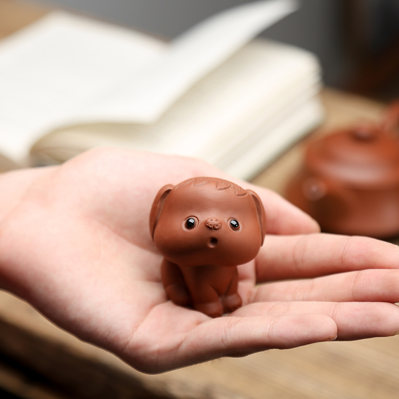 精品紫砂生肖狗茶宠桌面装饰摆件