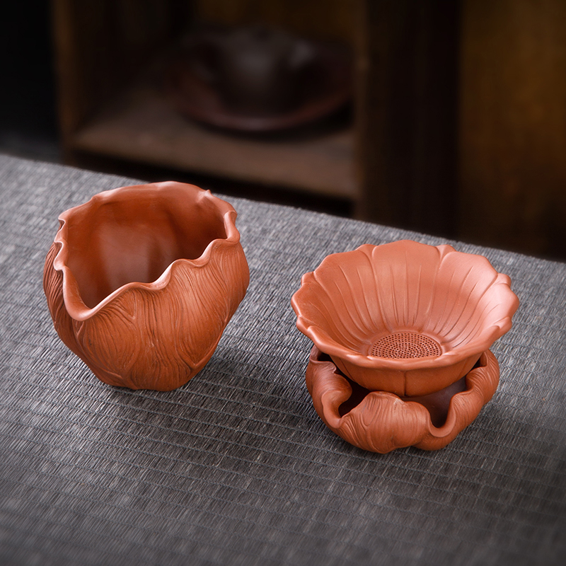 家用创意紫砂茶滤公道杯套组