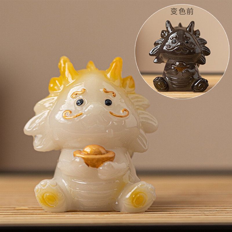 变色招财神兽十二生肖龙茶宠茶玩