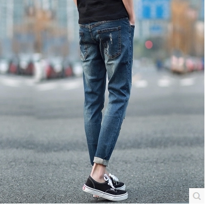 Jeans pour adolescent pieds Slim pour Quatre saisons - Ref 1467073 Image 3