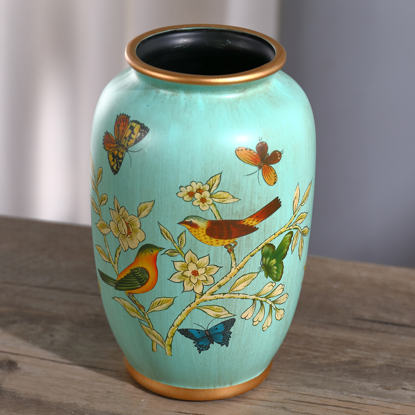 美式复古陶瓷花瓶摆件家用客厅插花摆设家居装饰欧式工艺品花器