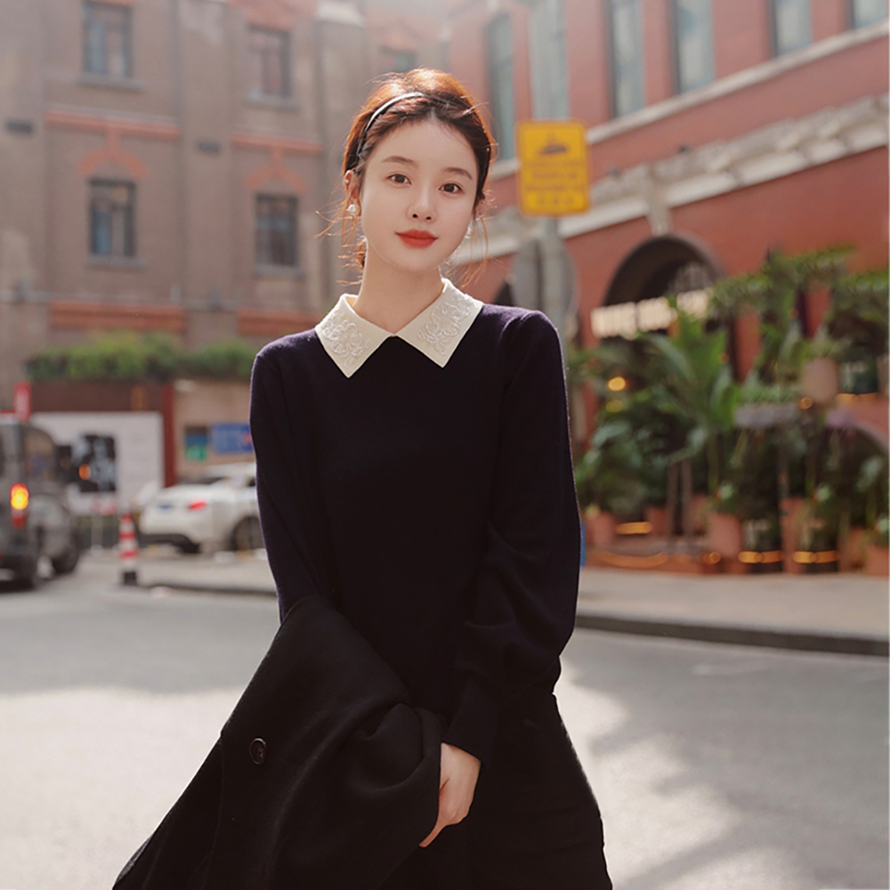 全羊毛小华丽钉珠针织衫