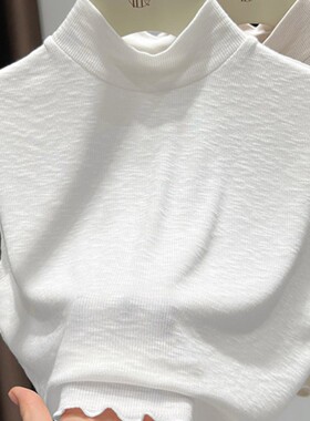 轻薄软糯女士假领子高级感百搭高档毛衣叠穿内搭背心半高领打底衫