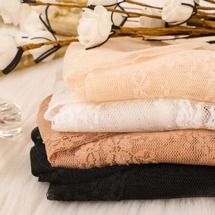 高领网纱打底衫女春秋薄款纱衣透明薄纱毛衣内搭镂空紧身蕾丝上衣