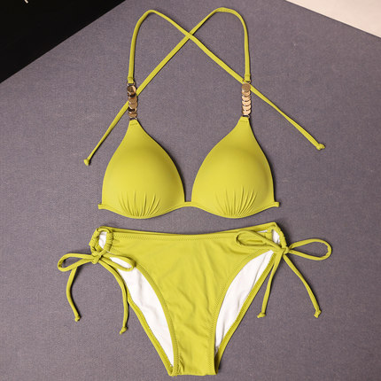 海边分体泳衣套装女2025小胸比基尼bikini度假风泡温泉绝美泳衣女