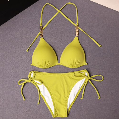 海边分体泳衣套装女2026小胸比基尼bikini度假风泡温泉绝美泳衣女