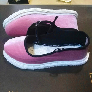 千层底一字扣方口布鞋女毛布底鞋农村传统鞋毛边单纳底孕妇月子鞋