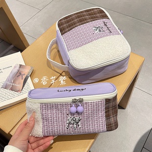 2025新款化妆包女高端便携外出化妆刷护肤品收纳袋大容量立体不塌